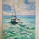 Картина акрилом "Морской пейзаж". Картины. Vedentanya-art. Ярмарка Мастеров.  Фото №6