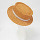 Straw boater hat. Pumpkin Color. Hats1. Exclusive HATS. LANA ANISIMOVA.. My Livemaster. Фото №5
