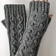 Order Fingerless gloves knit long M 26, 182. HOBBIMANIYA. Livemaster. . Mitts Фото №3
