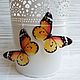 Order Transparent Earrings Orange Yellow Butterfly. WonderLand. Livemaster. . Earrings Фото №3