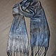 Order Men's felted scarf Silver blue. Юлия Левшина. Авторский войлок COOLWOOL. Livemaster. . Scarves Фото №3