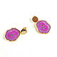 Earrings with rose quartz, bright large earrings 'Fuchsia' 2023, Earrings, Moscow,  Фото №1