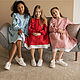 Dress for girls linen Amelia blue with flounces. Childrens Dress. molinialife. My Livemaster. Фото №6