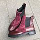 Chelsea 'Burgundy leather/Burgundy suede». Chelsea boots. Hitarov (Hitarov). Online shopping on My Livemaster.  Фото №2