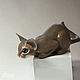 CAT - young hunter, handmade figurine. Figurines. Revkova Tatiana (figurki-sculpt). My Livemaster. Фото №4