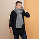 Grey scarf for men. Scarves. SHAPAR - knitting clothes. My Livemaster. Фото №5