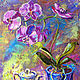 Imagen de la orquídea 'la Noche de la fiesta del té' pintura al óleo sobre lienzo, Pictures, Voronezh,  Фото №1