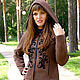 Women's Hoodie, Cinnamon Zipper Boho Sweatshirt, Sweater Jackets, Novosibirsk,  Фото №1