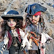 Куклы и игрушки handmade. Livemaster - original item Jack Sparrow and Angelica teach, portrait, author`s dolls.. Handmade.