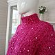 Свитер вязаный цвета фуксия с пайетками. Свитеры. Knitting by Natali. Ярмарка Мастеров.  Фото №6