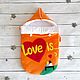 Заказать Конверт на выписку. Конверт для новорожденного "Love is". Babygoldfinch. Ярмарка Мастеров. . Конверты на выписку Фото №3