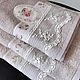 PINK BOUQUETS-towels with a cuff and lace in the assortment, Towels, Moscow,  Фото №1