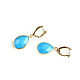 Order Earrings with a blue stone 'Blue water' blue earrings. Irina Moro. Livemaster. . Earrings Фото №3