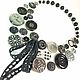 Button Collar. black and white. Necklace, Necklace, St. Petersburg,  Фото №1