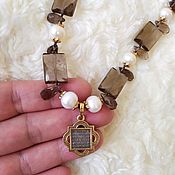 Украшения handmade. Livemaster - original item Necklace made of stones with a pendant of the Virgin.. Handmade.