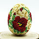 Easter egg from beads 'Poppies in lace'. Eggs. KOTiYA. My Livemaster. Фото №4