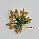 Брошь лист из бисера осенний на пальто. Брошь-булавка. Nachatova Jewelry. Интернет-магазин Ярмарка Мастеров.  Фото №2