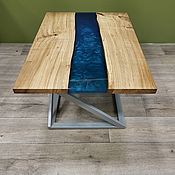 Кофейный столик река Кофейный столик из массива дерева