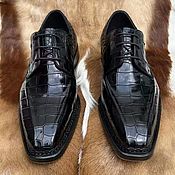 Обувь ручной работы handmade. Livemaster - original item Alligator leather derby, in black, premium class model!. Handmade.