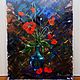 'Poppies in blue ' 40/50 oil on canvas, Pictures, Moscow,  Фото №1