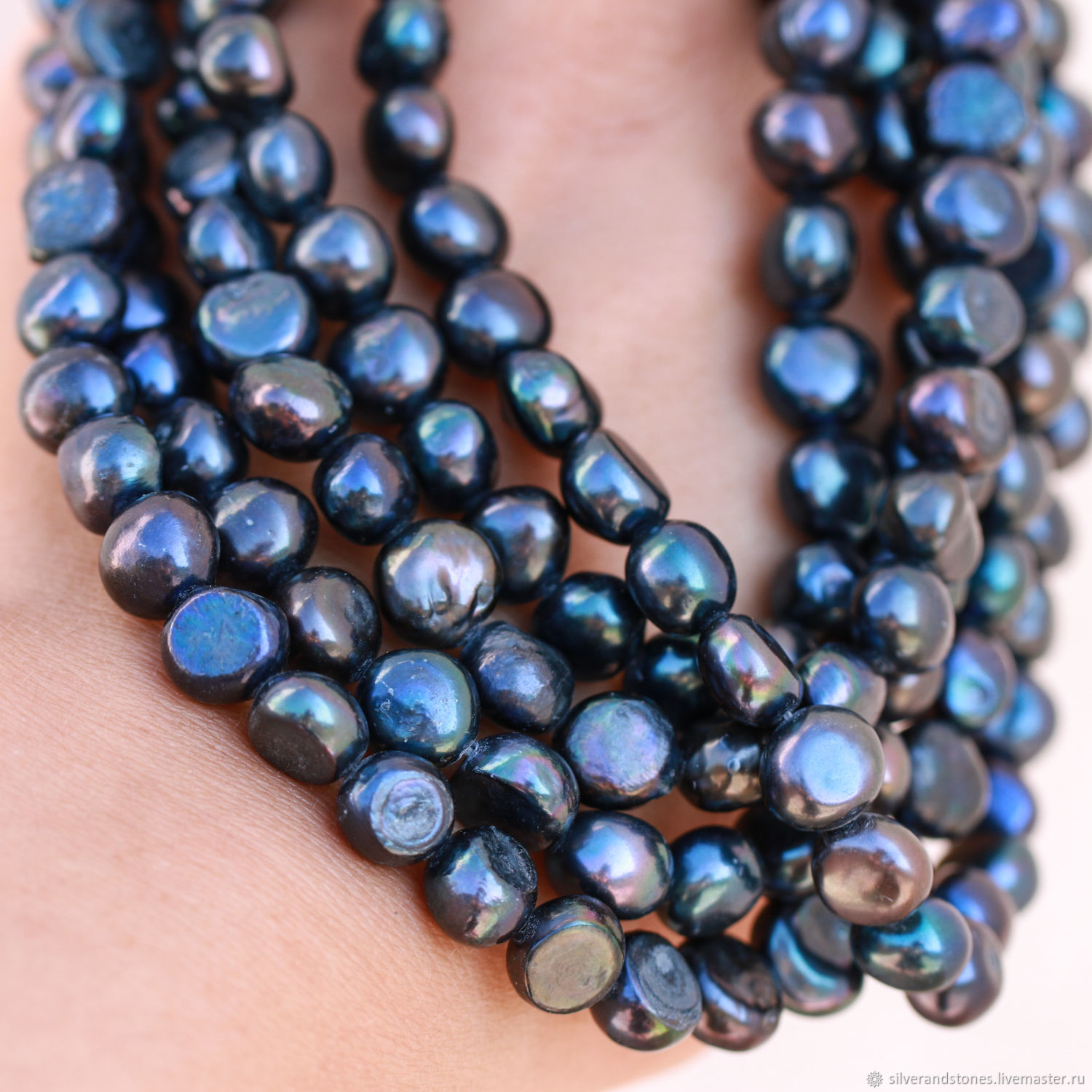 Черный жемчуг ЖН-019, натуральный, барочный, крупный купить в интернет ...