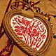 Heart pendant,embroidered pattern,pendant-heart in a frame, Fine art photographs, Moscow,  Фото №1