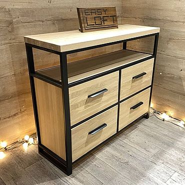 Комод из массива дуба в стиле лофт для спальни. EasyLOFT - мебель лофт по вашим размерам. Мебель ручной работы - Ярмарка Мастеров Мебель ручной работы. Ярмарка Мастеров - ручная работа Комод из массива дуба в стиле лофт для спальни. Handmade.