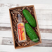 Косметика ручной работы handmade. Livemaster - original item Soap vodka with cucumbers handmade as a gift to a man to buy Moscow. Handmade.
