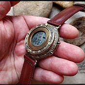Мужские часы с поворачивающимся корпусом в стиле стимпанк