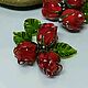 Заказать Бусины розочки стеклянные Лэмпворк Красные  Стекло lampwork. Оксана Искуснова украшения лэмпворк (SOVARTstudio). Ярмарка Мастеров. . Бусины Фото №3