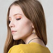 Русский стиль handmade. Livemaster - original item Kokoshnik, earrings in the Russian style of silver with gold. Handmade.