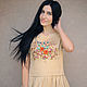 Long sundress with embroidery 'Spring bouquet' embroidered dress, Dresses, Vinnitsa,  Фото №1