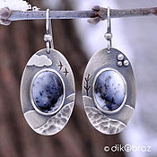 Украшения handmade. Livemaster - original item Earrings silver Winter`s tale, dendroica. Handmade.