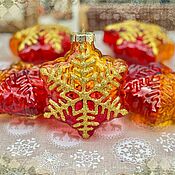 Сувениры и подарки handmade. Livemaster - original item Christmas decorations: Fire Snowflake. Handmade.