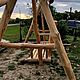  Деревянные качели в рустикальном стиле. Без покрытия. Качели садовые. Ураев Сергей. Ярмарка Мастеров.  Фото №8