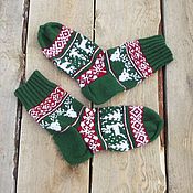 Аксессуары handmade. Livemaster - original item New Year socks, Men`s socks with reindeer, New Year 2022. Handmade.