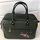 Сумка кожаная "Под дождем остался Зайка...". Классическая сумка. VICTORIA's BAGS Виктория. Ярмарка Мастеров.  Фото №4