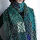 Bufanda, tippet 'secretos de San Petersburgo' (turquesa-gris). Scarves. IRINA GRUDKINA Handmade Knitwear. Ярмарка Мастеров.  Фото №6