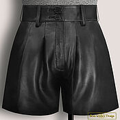Одежда handmade. Livemaster - original item Lydia shorts made of genuine leather/suede (any color). Handmade.