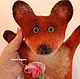 Felted doll glove 'of bibabo' Fox, Felted Toy, Kuragino,  Фото №1