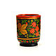 Wooden glass Khokhloma 'Raspberry'. Art.30055, Mugs and cups, Tomsk,  Фото №1