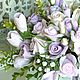 Bouquet in a vase in pastel colors. Flowers from polymer clay, Composition, Moscow,  Фото №1