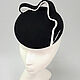 Pill hat 'Wave' two-color. Color black/white. Hats1. Exclusive HATS. LANA ANISIMOVA.. My Livemaster. Фото №5