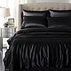 Black silk bed linen.A gift for a man. Bedding sets. Постельное. Felicia Home. Качество + Эстетика. Online shopping on My Livemaster.  Фото №2