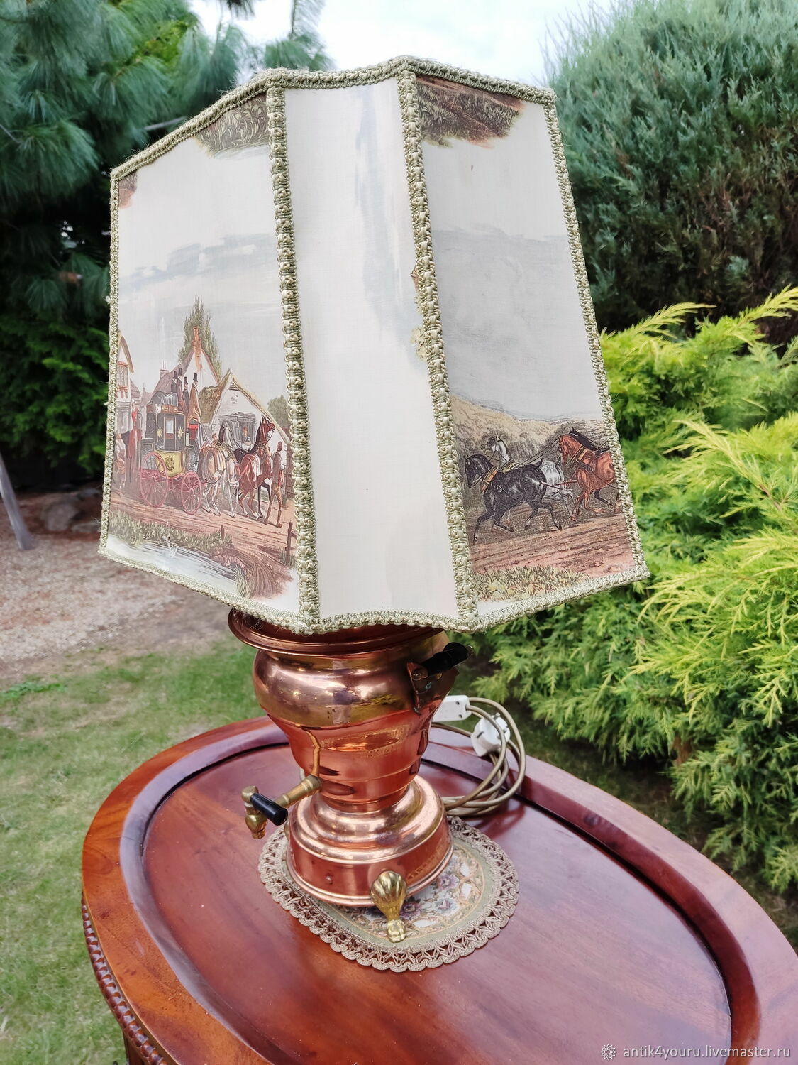 Редкая Винтажная Лампа в виде Самовара. Медь, Латунь купить в интернет ...