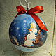 Ball 'Soviet card' decoupage logo. Christmas decorations. Workshop handmade gifts Eleniele. Online shopping on My Livemaster.  Фото №2