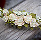 Свадебный гребень из цветов из фоамирана, Украшения для причесок, Сочи,  Фото №1