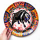 Bull - a symbol of fertility and strength Plate on the wall. Decorative plates. Art by Tanya Shest. My Livemaster. Фото №4