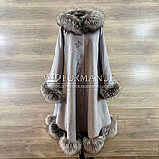 Одежда handmade. Livemaster - original item Exclusive coat with black fox fur. Handmade.