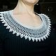 Кружевной воротник в технике фриволите. Воротнички. Red-Kat-lace. Интернет-магазин Ярмарка Мастеров.  Фото №2